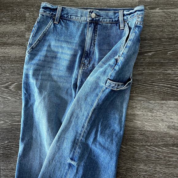 Pistola‎ Loretta Utility High Rise Wide Leg Ankle Jeans Tonic Carpenter 27 EUC - Picture 3 of 16